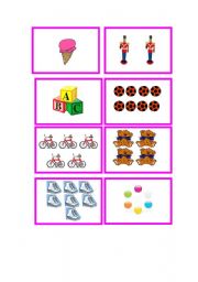 English worksheet: Toys and Candies I