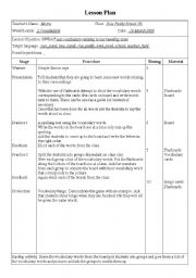 English worksheet: lesson plan countryside