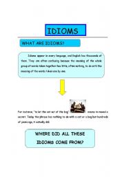 English Worksheet: Idioms (7 pages)