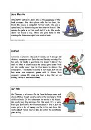 English Worksheet: information gap activity text 3, 4 and 5