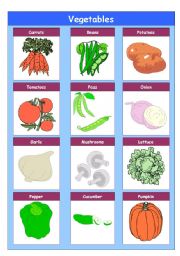 English Worksheet: Vegetables