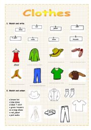 English Worksheet: Clothes