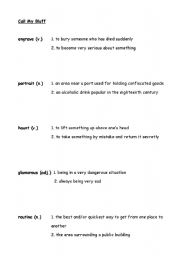 English Worksheet: Call My Bluff