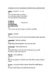 English Worksheet: Other ways to express conditional sentences