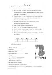 English Worksheet: Video comprehension - Hairspray