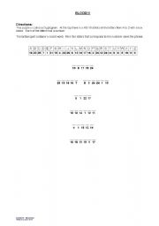 English worksheet: Blood Puzzle