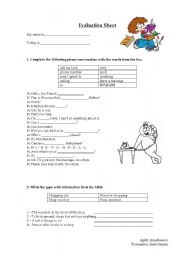 English worksheet: Test