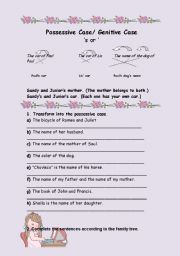 English Worksheet: Possessive Case