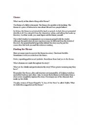 English worksheet: THeme