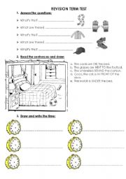 English Worksheet: Revision sheet