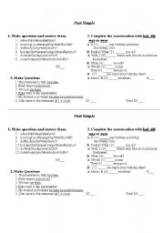 English Worksheet: Past simple