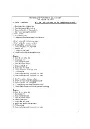 English worksheet: Lyrics 