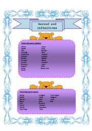 English Worksheet: Gerunds and Infinitives