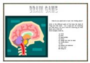 English Worksheet: Brain Game