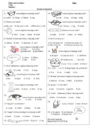 English Worksheet: worksheet