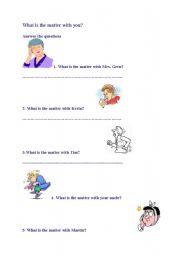 English worksheet: health