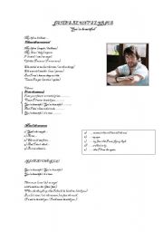 English Worksheet: SONG JAMES BLUNT -(Past Simple Practice)