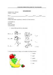 English worksheet: english test