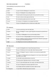 English worksheet: Clothing - Matching exercise and discussion