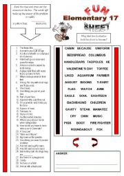 English Worksheet: Fun Sheet Elementary 17