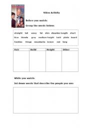 English worksheet: Descriptions