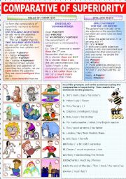 English Worksheet: THE COMPARATIVE OF SUPERIORITY