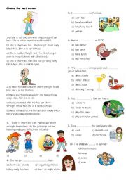 English Worksheet: general test part 1