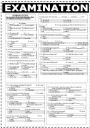 English Worksheet: 2 PAGES OF EXAMINATION WITH AN ANSWER KEY