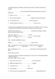 English worksheet: mixed tenses