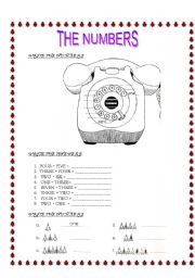 English Worksheet: THE NUMBERS