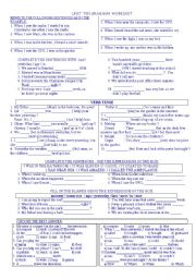English Worksheet: SIMPLE PAST exercises with when ...spot on 8th year