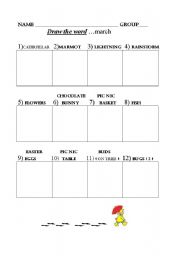English worksheet: Draw the word - March