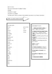 English Worksheet: lesson planning singular and plural 1