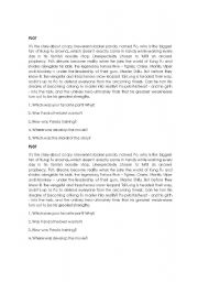 English Worksheet: kUNFU PANDA QUESTIONARY