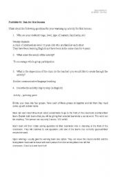 English Worksheet: listening activity
