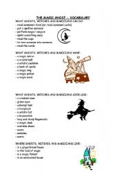 English Worksheet: The Magic Ghost (WS 2)