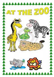 English Worksheet: At the zoo!!