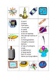 English Worksheet: Stranded on a desert island