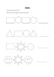 English Worksheet: Shapes