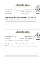 English Worksheet: Life in the future - Robby the robot