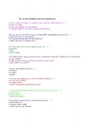 English Worksheet: a nice second-conditional questionaire