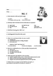 English Worksheet: WALL-E- The movie listening