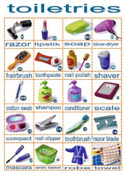 English Worksheet: toiletries