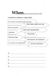 English Worksheet: When