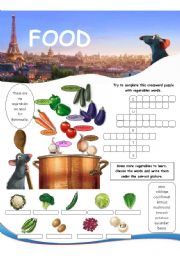 English Worksheet: Food