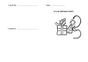 English Worksheet: birthday party