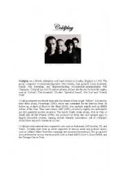 English Worksheet: Coldplay