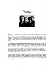 English worksheet: Coldplay