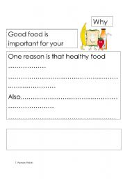 English worksheet: healthy food