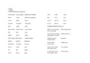 English worksheet: vocabulary